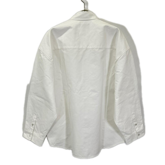 BALENCIAGA '24 Oversized Long Sleeve Shirt White Size XXS