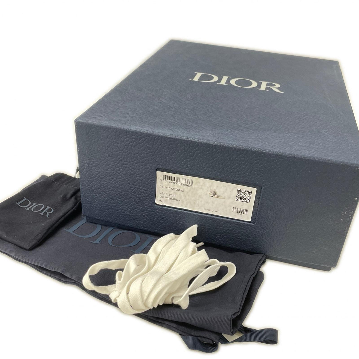 DIOR B23 Oblique High-Top Sneakers White/Black Size EU 43