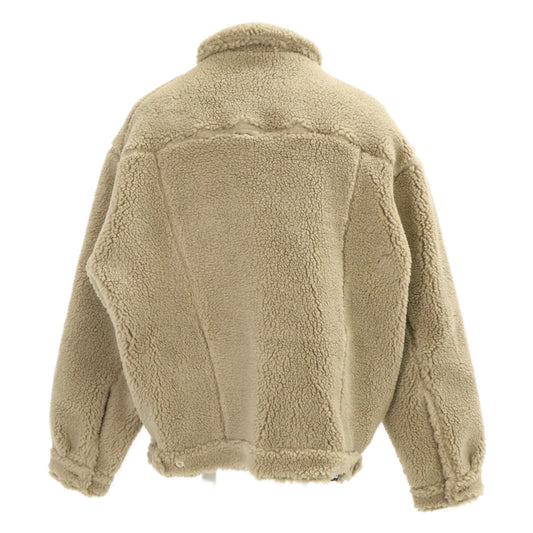 BALENCIAGA Oversized Boa Fleece Jacket Greige Size L