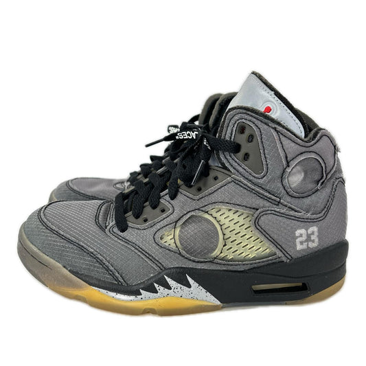 NIKE Air Jordan 5 Retro SP Off-White Sneakers Black Size 6