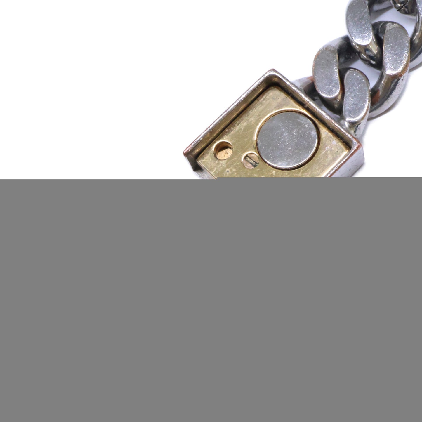 FENDI FF Logo Cuban Chain Necklace Silver/Gold Size ONE SIZE