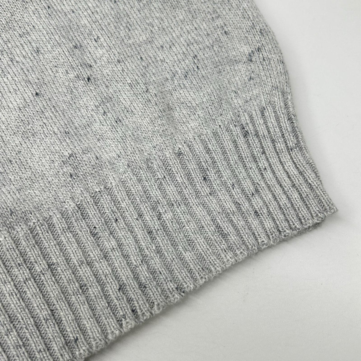 Settefili Cashmere Gray Key Neck Cotton SS Knit Size 42