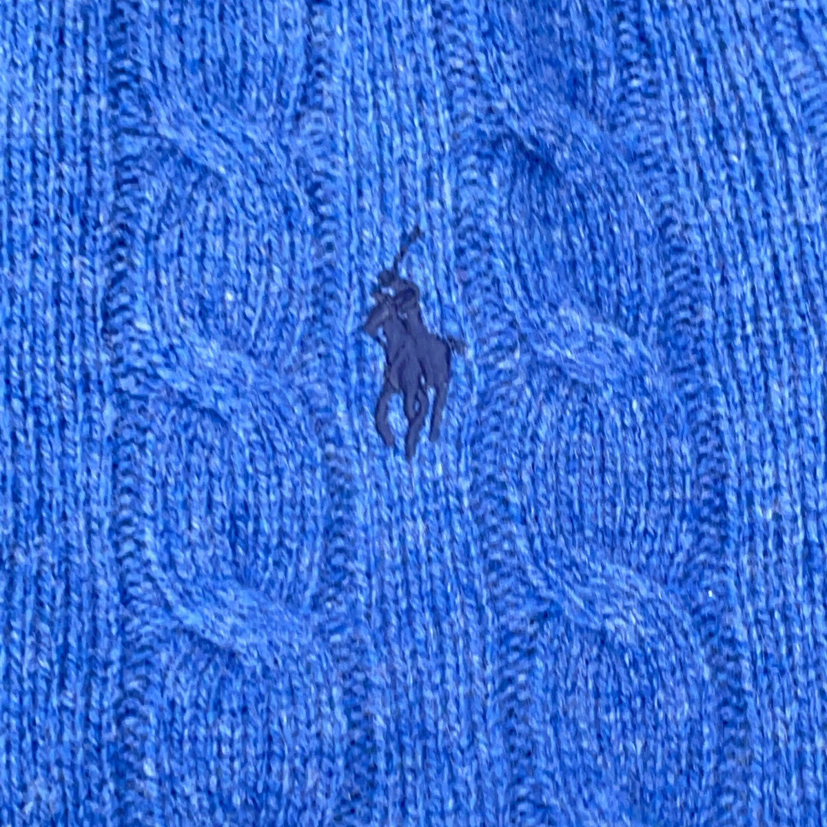 POLO RALPH LAUREN Wool Cashmere Cable Sweater Blue Size XL