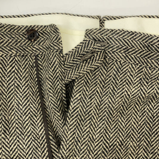 POLO RALPH LAUREN Beige Herringbone Wool Pants