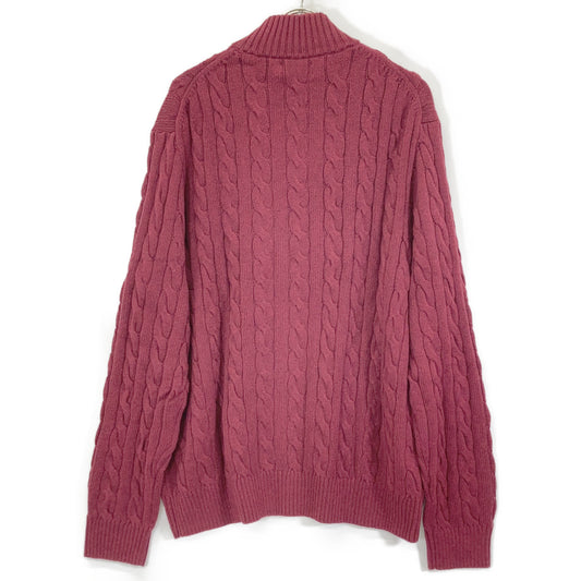 POLO RALPH LAUREN Bordeaux Cotton Cable Sweater Size XXL