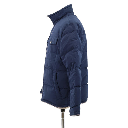 HERMES Sellier Button Down Jacket Navy Size 50