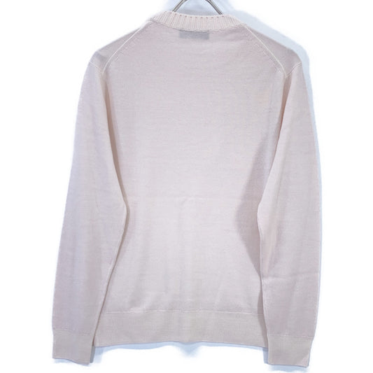 Cruciani Light Pink 27x9 Gauge Wool Crew Neck Knit