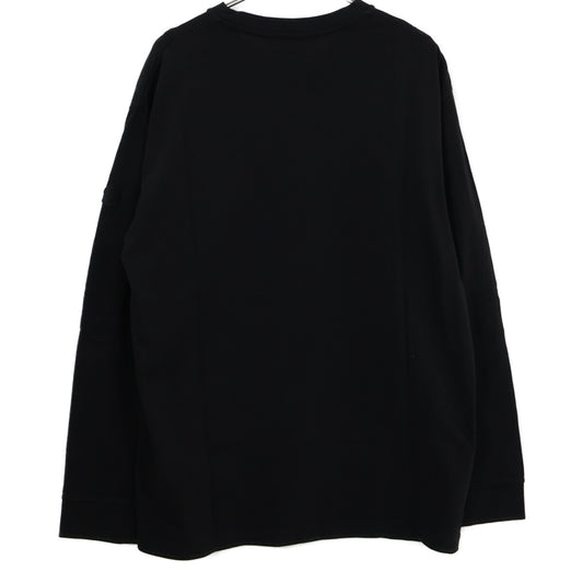 MONCLER Black 23 T-SHIRT Long Sleeve Logo Print Long Sleeve Size L