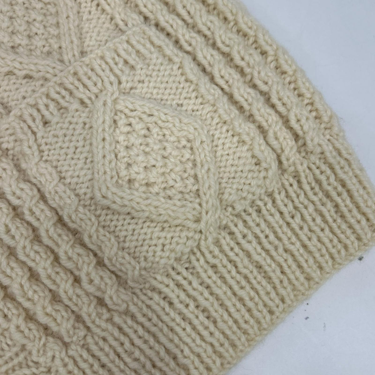Inverallan Ivory Wool Cable Knit Vest