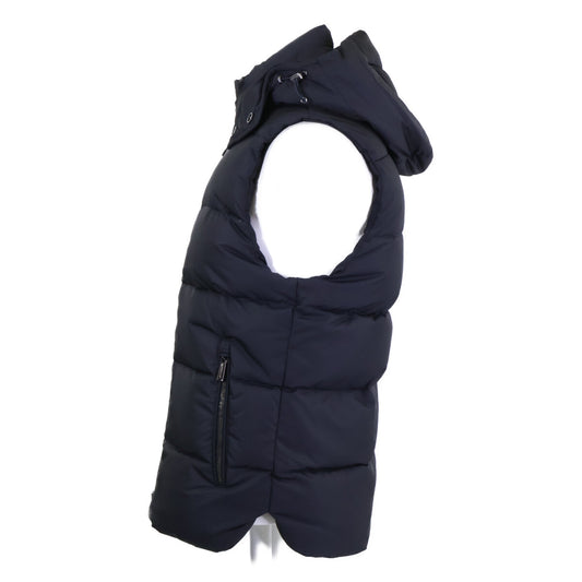 MOORER FIRE-WK Hooded Down Vest Navy Size 44