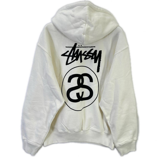 Stussy Stock Link Pigment Dyed Hoodie White Size L