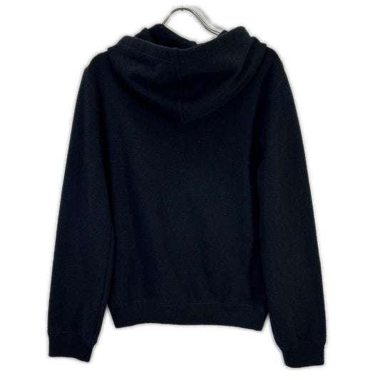 VALENTINO Black Wool Cashmere Knit Zip Hoodie Size S