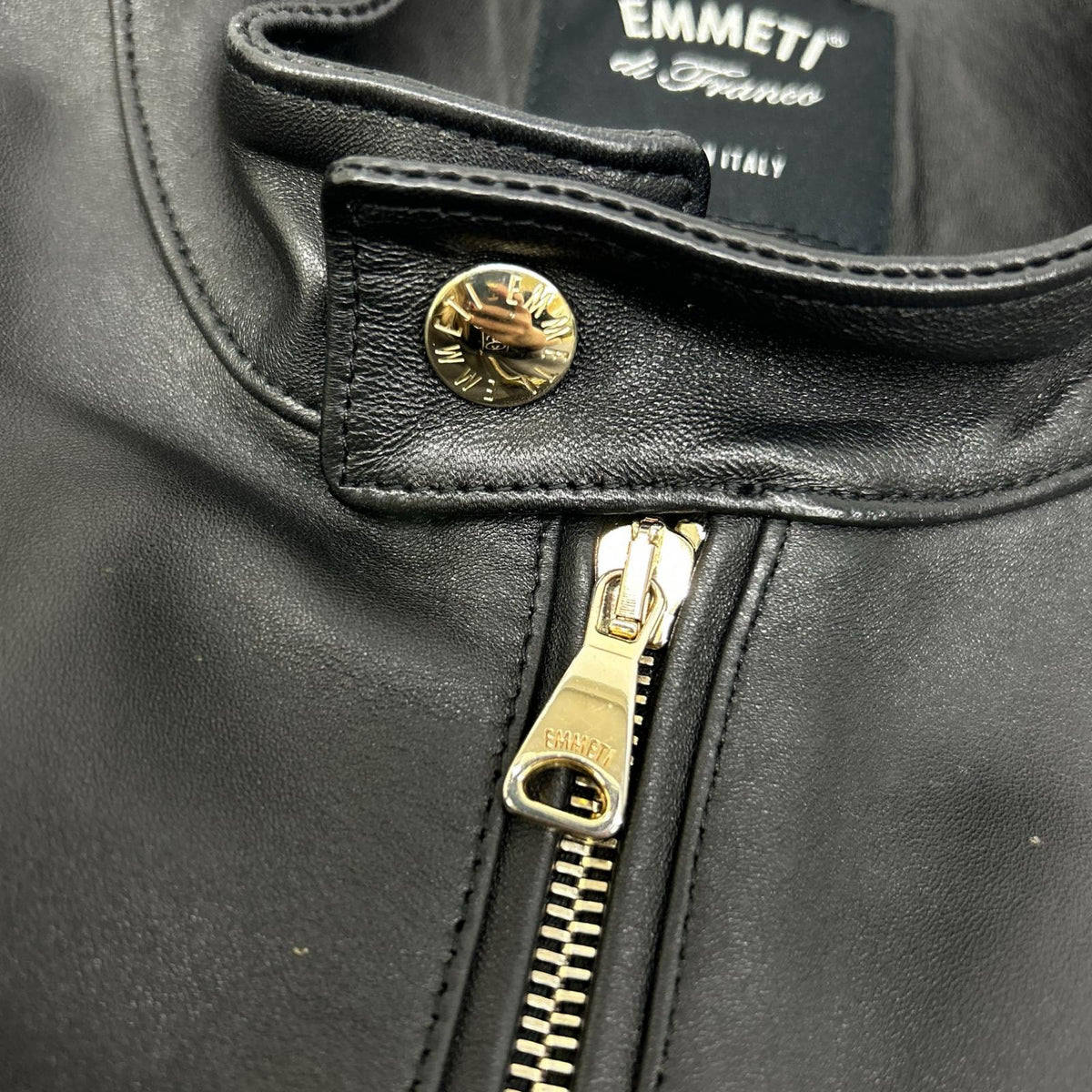 EMMETI JURI Lamb Leather Single Rider Jacket Black Size 48
