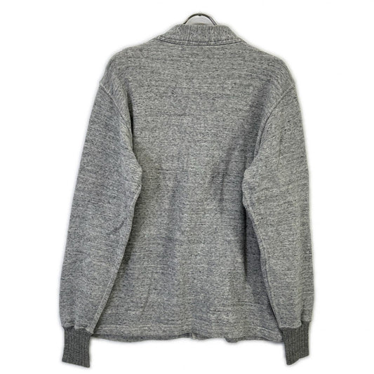 BUZZ RICKSON'S Gray Loopback Lettered Cardigan Size XL
