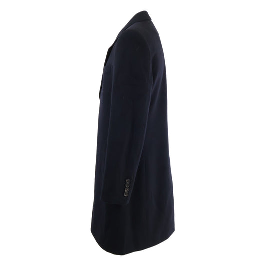 LOUIS VUITTON Cashmere Chesterfield Coat Navy Size 48