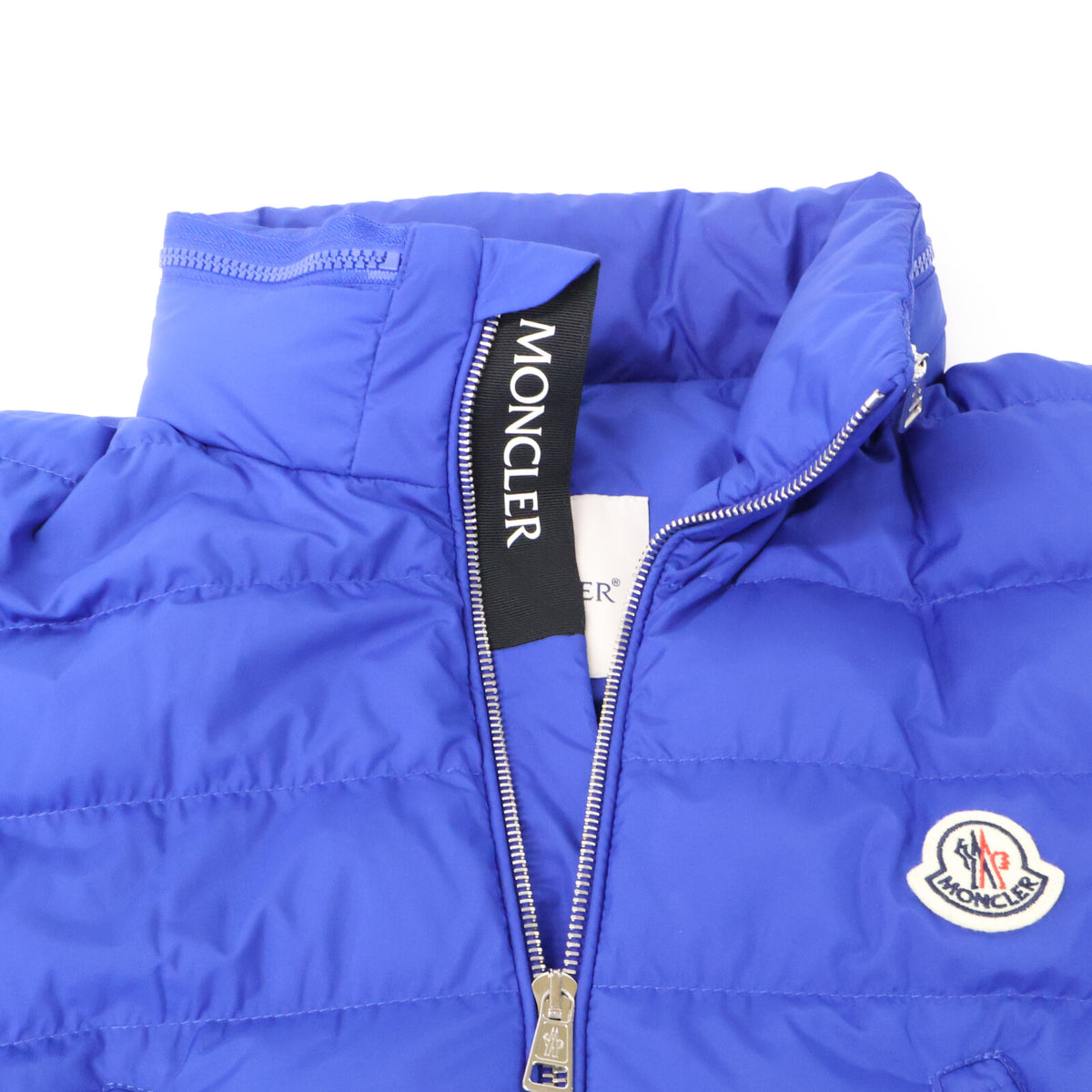 MONCLER ALBYT Hooded Down Vest Blue Size 3