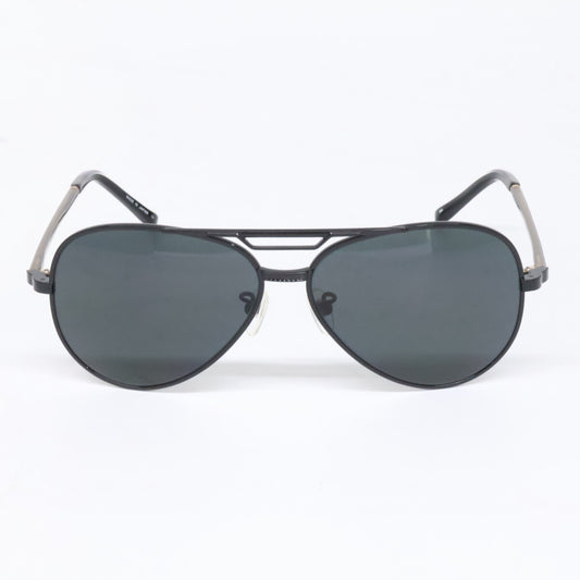 Ptolemy Black Titanium Teardrop Sunglasses Size 58x13