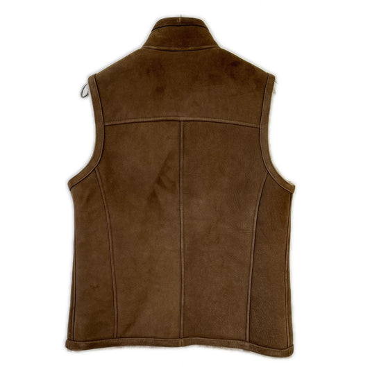EMMETI Brown Shearling Boa Zip Vest Size 44