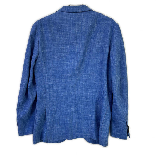 ISAIA SAILOR Wool Silk Linen 3B Single Jacket Blue Size 46