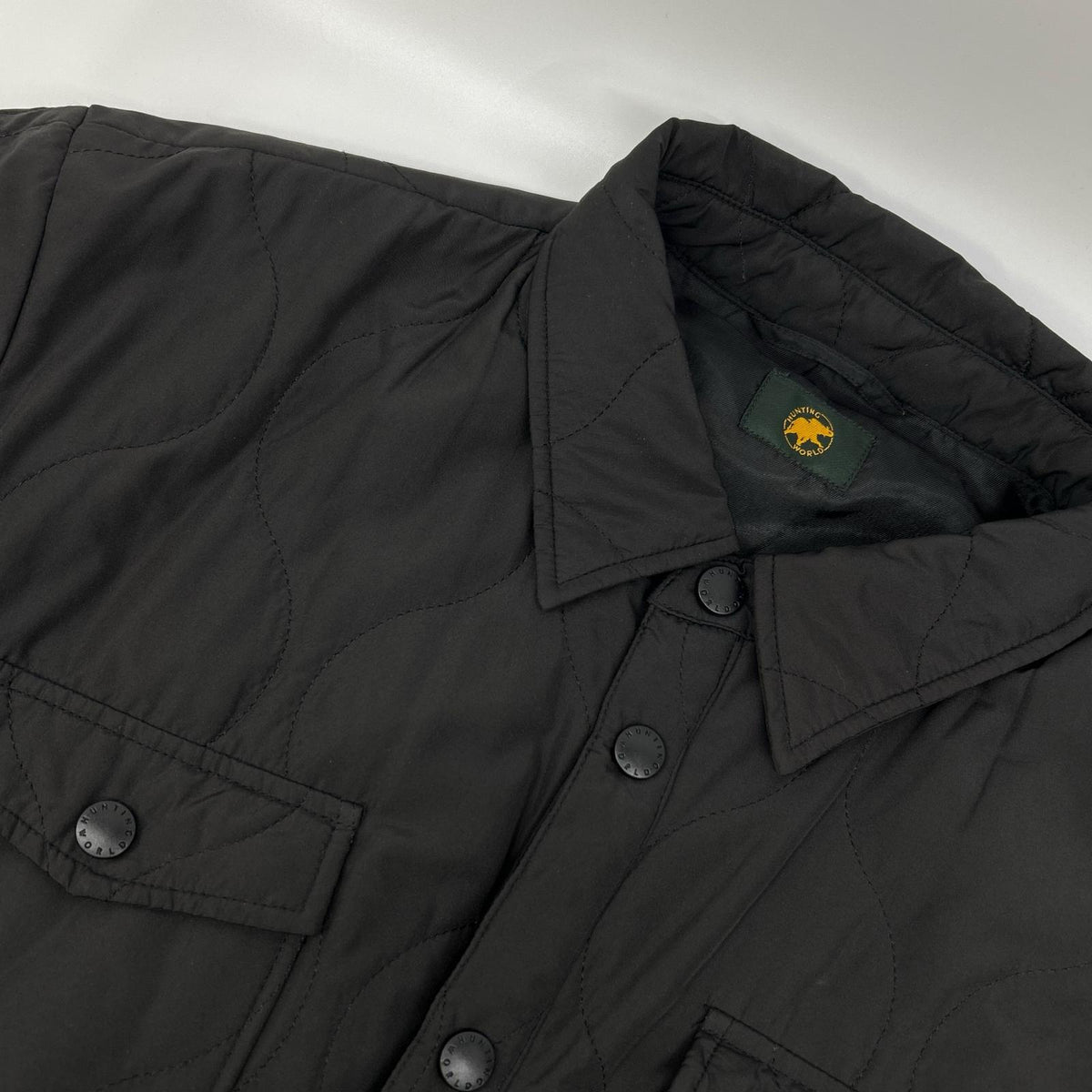 HUNTING WORLD Nylon Padded Quilted Jacket Black Size M