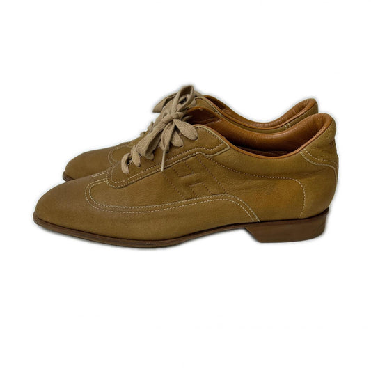 HERMES Quick Leather Sneakers Caramel Size EU 40