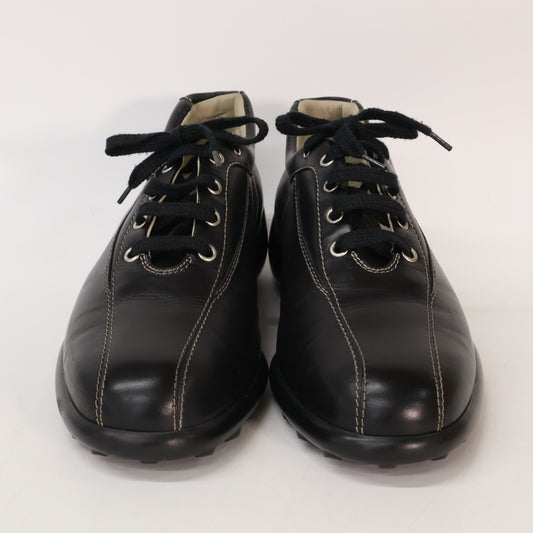 TOD'S Leather Rubber Pebble Sneakers Black Size 6