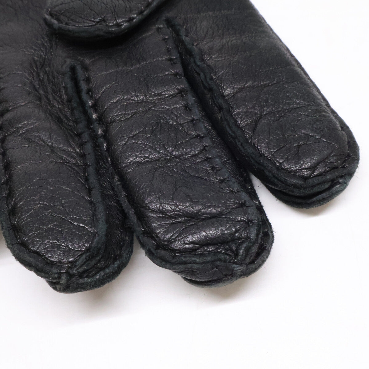 LOEWE Leather Gloves Black Size 8