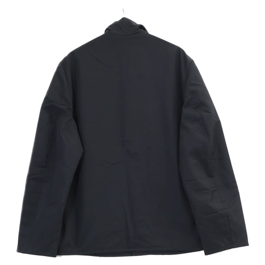 HERMES Nylon Zip-Up Stand Collar Jacket Black Size 50