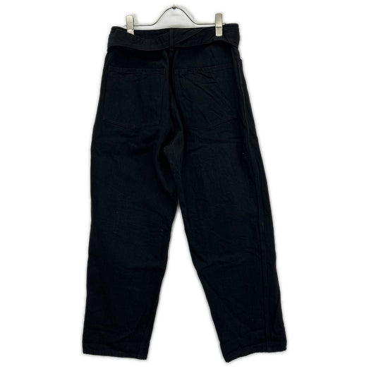 COMOLI 19AW Black Denim Belted Pants Cotton Size 1
