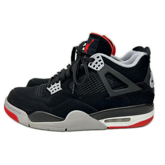 NIKE Air Jordan 4 Retro High-top Sneakers Red Grey Size 28