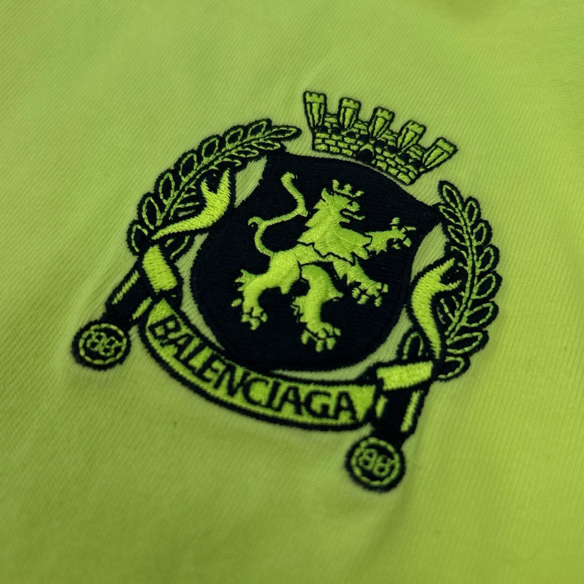 BALENCIAGA 23 PARIS SOCCER T-Shirt Yellow Size L