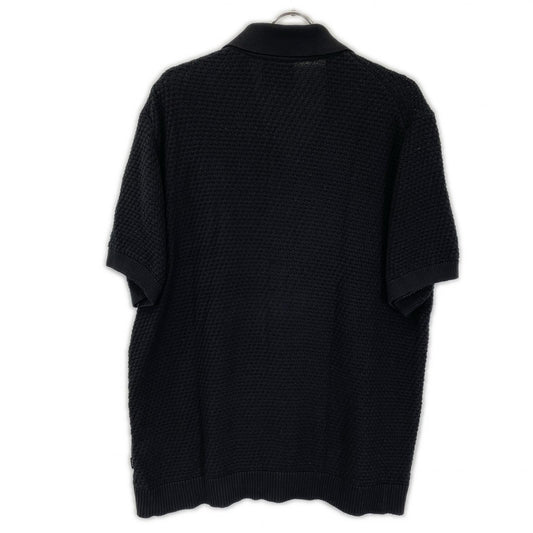BOSS '25 C-Iconic Open Collar Cotton Cardigan Black Size L