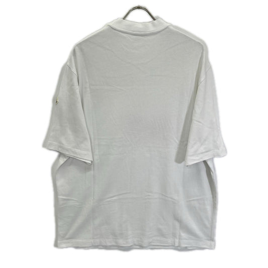 MONCLER 22 White Embroidered Logo T-Shirt Size L