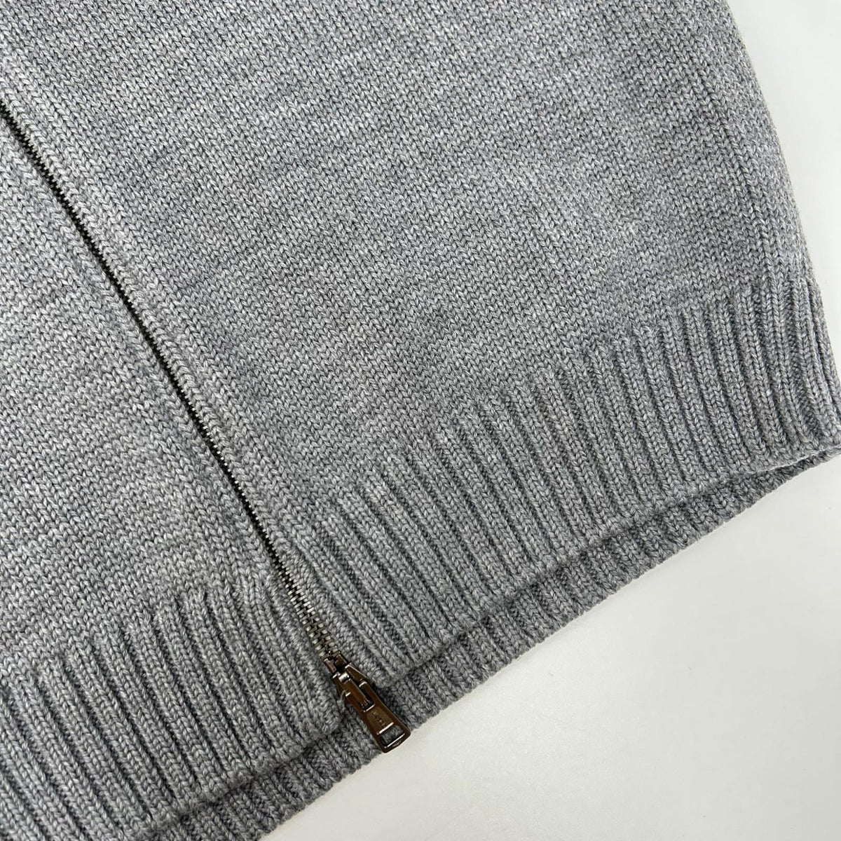 ZANONE 5-Gauge Wool Zip-Up Jacket Gray Size 50