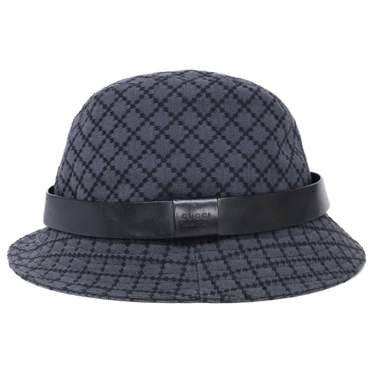 GUCCI Canvas Leather Fisherman Bucket Hat Size L