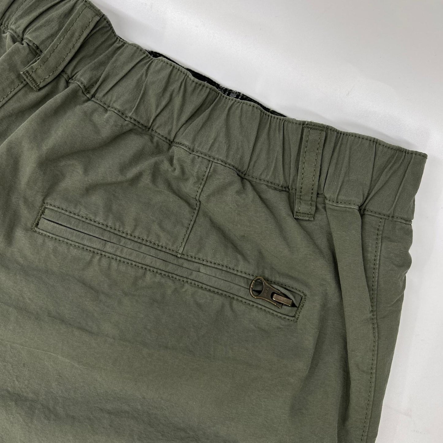 Barbour Spey Poplin Short Cotton Pants Khaki Size M