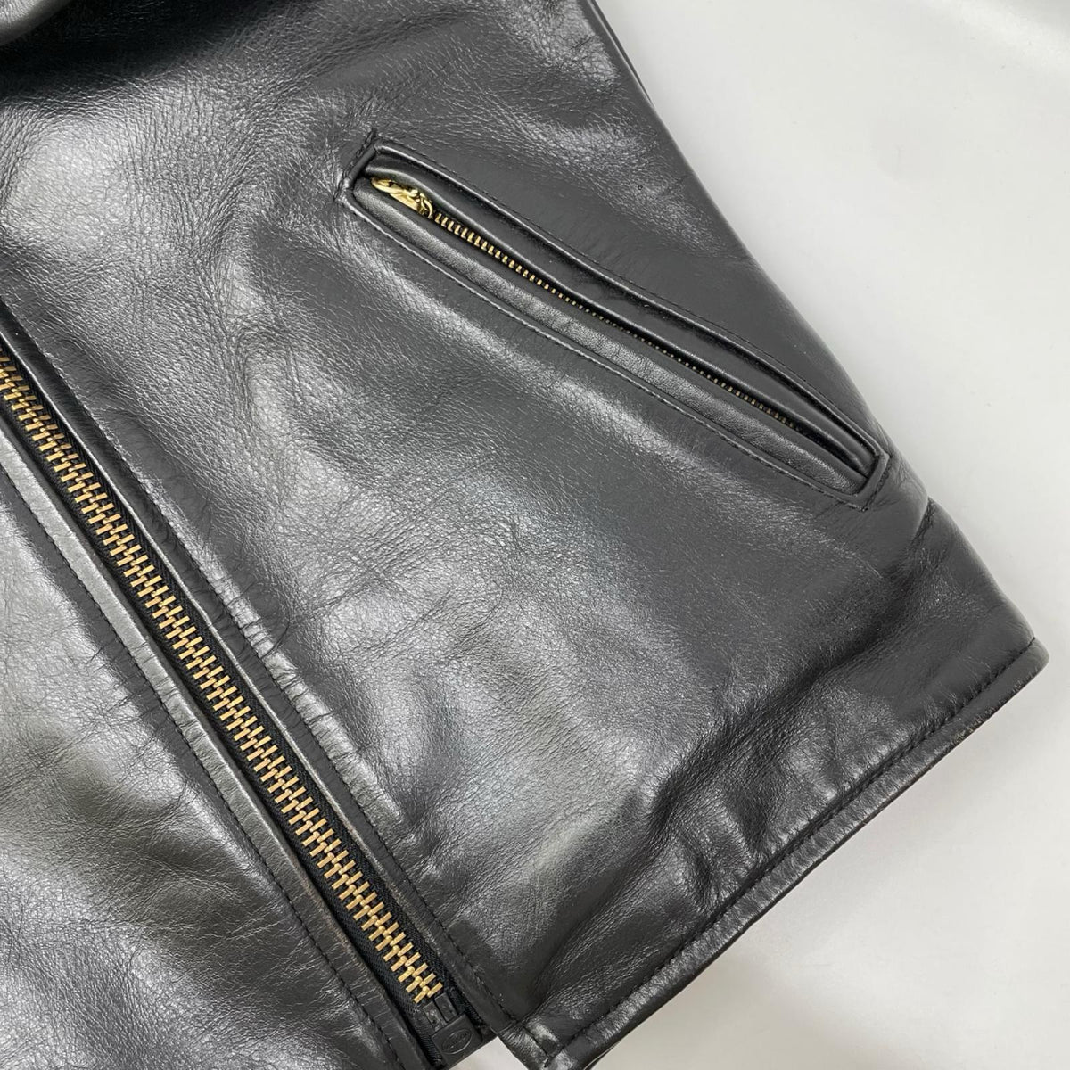 VANSON Type B Cowhide Single Rider's Jacket Black Size 32