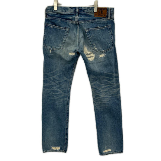 HYSTERIC GLAMOUR Distressed Selvedge Jeans Indigo Size 32