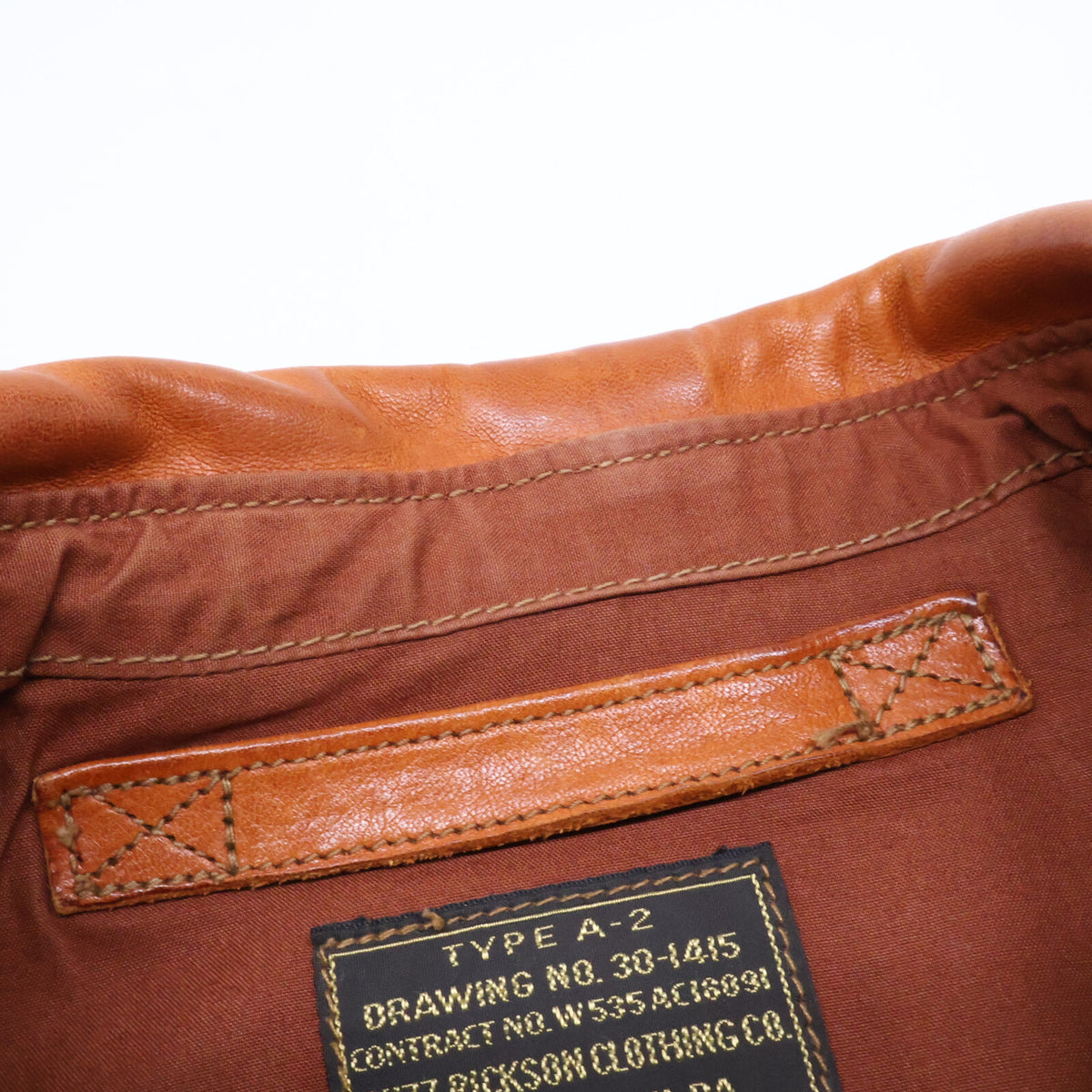 BUZZ RICKSON'S A-2 Horsehide Flight Russet Brown Jacket Size 36