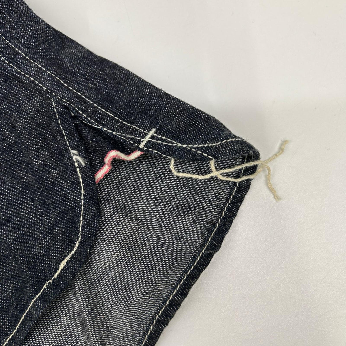 Momotaro Jeans Indigo Vertical Line Denim Work Shirt Size 40