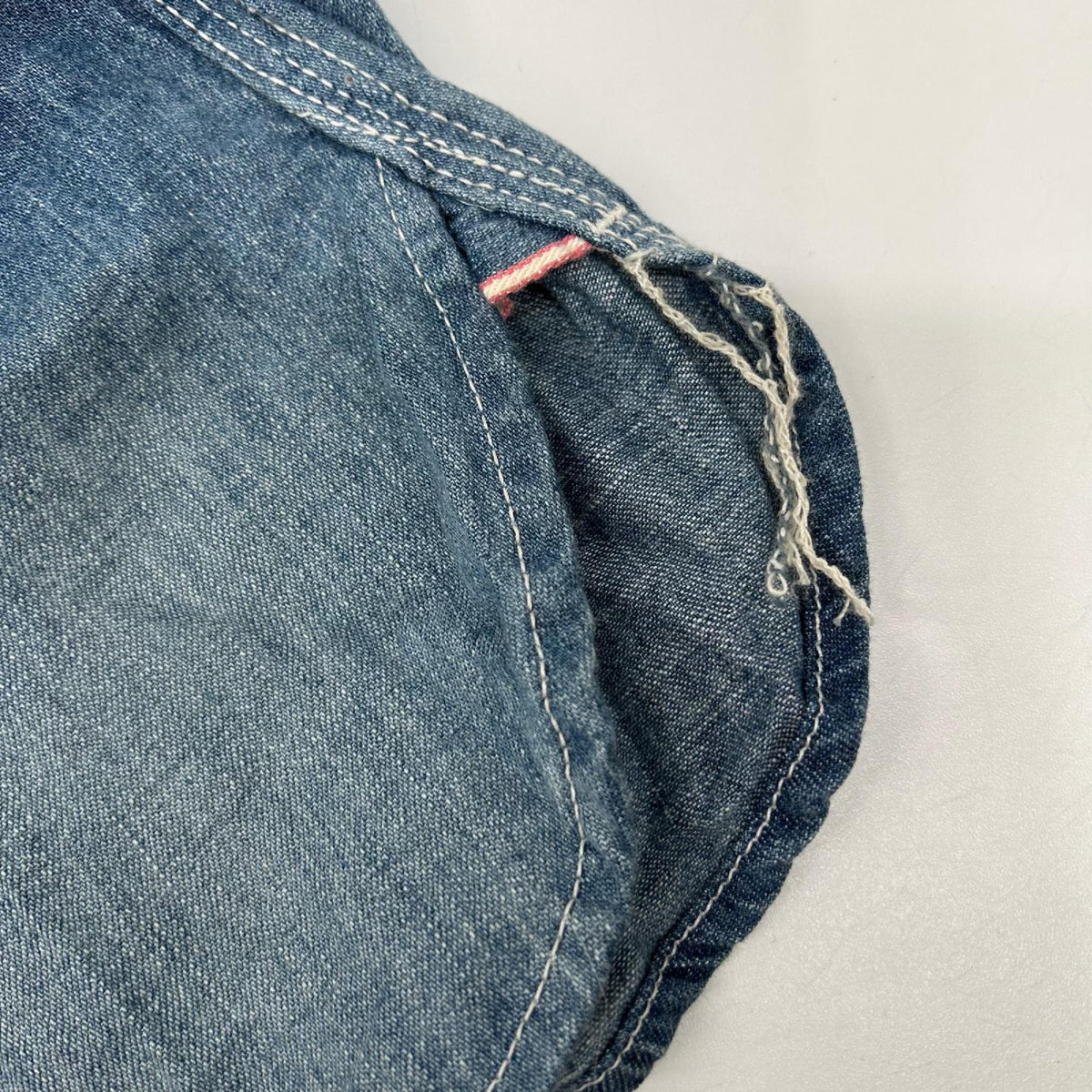 Momotaro Jeans Light Blue Denim Work Shirt Size 42