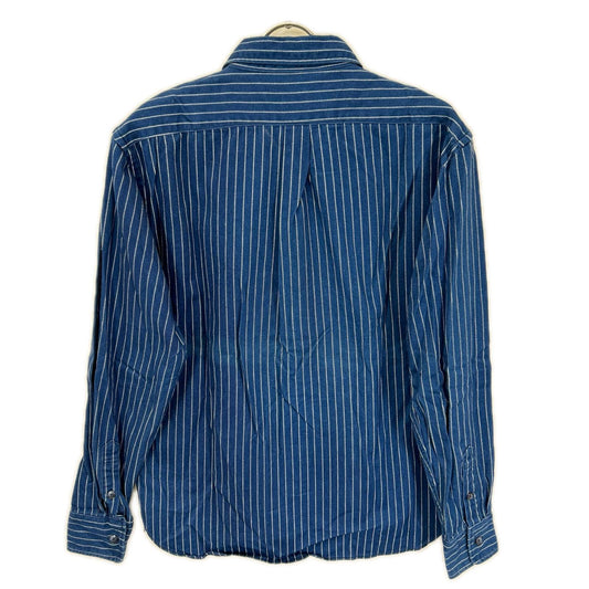 Momotaro Jeans Indigo Dot Wabash Stripe B.D. Shirt Size 40