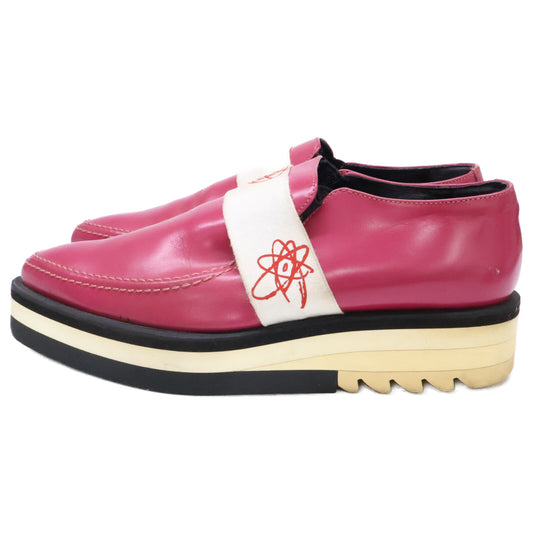UNDER COVER 01AW DAVF Leather Shoes Pink Size S