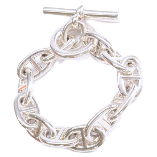 HERMES 25' Ag925 Chaine d'Ancre TGM 12 Links Bracelet Silver