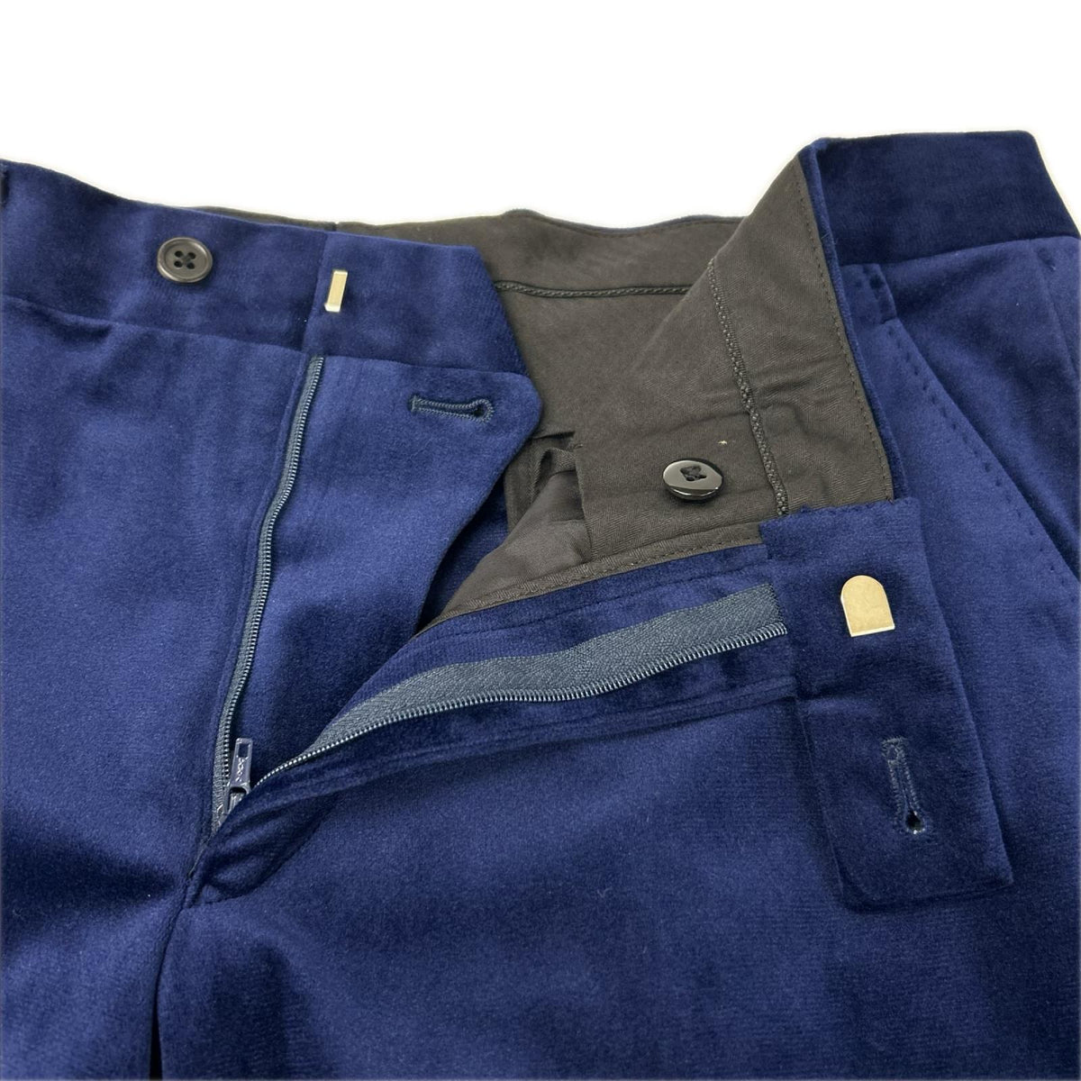 PaulSmith Navy Velour Single-Breasted Suit Size L2