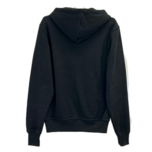 Dior HOMME Black Pique Bee Embroidery Zip Hoodie Size 44