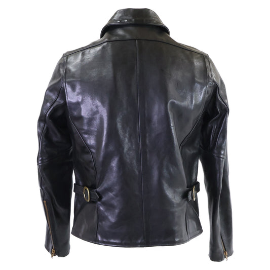 AVIREX Horse Leather Zip-Up Jacket Size M
