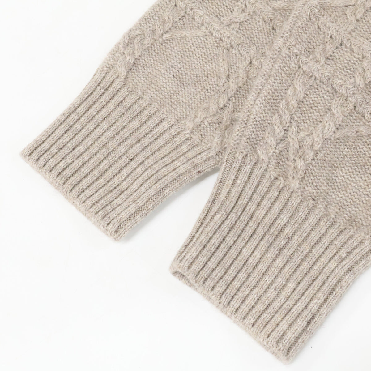 DIOR Beige Cannage Cable Knit Linen Cashmere Sweater Size M