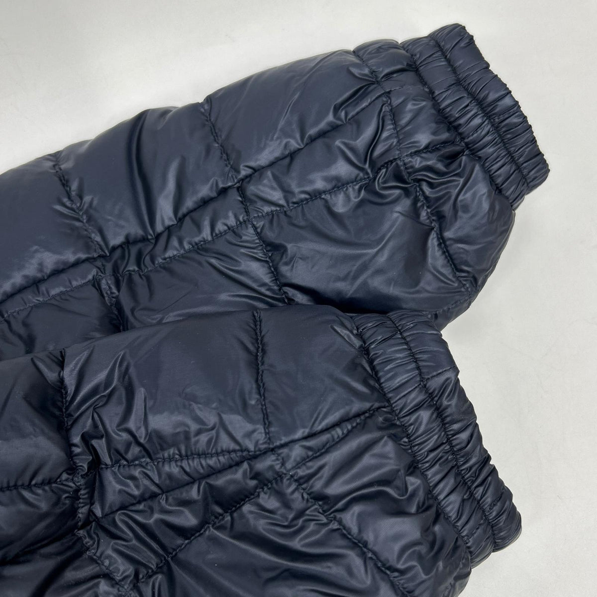 LOUIS VUITTON Quilted Logo Patch Down Jacket Navy Size 48