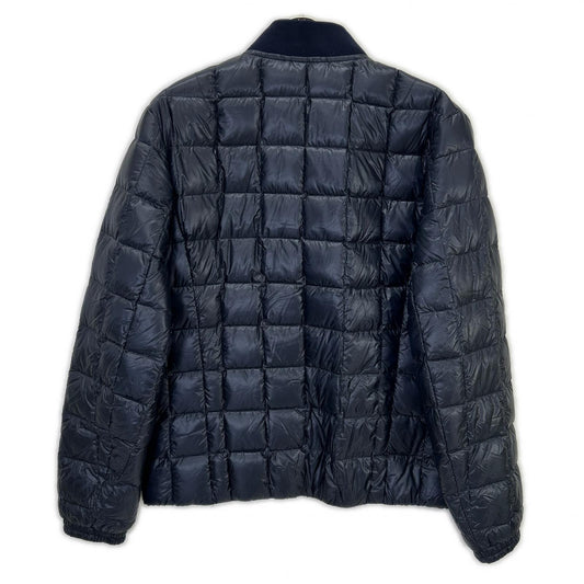 LOUIS VUITTON Quilted Logo Patch Down Jacket Navy Size 48